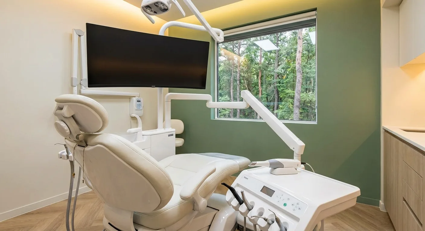 Modern treatment room with digital equipment