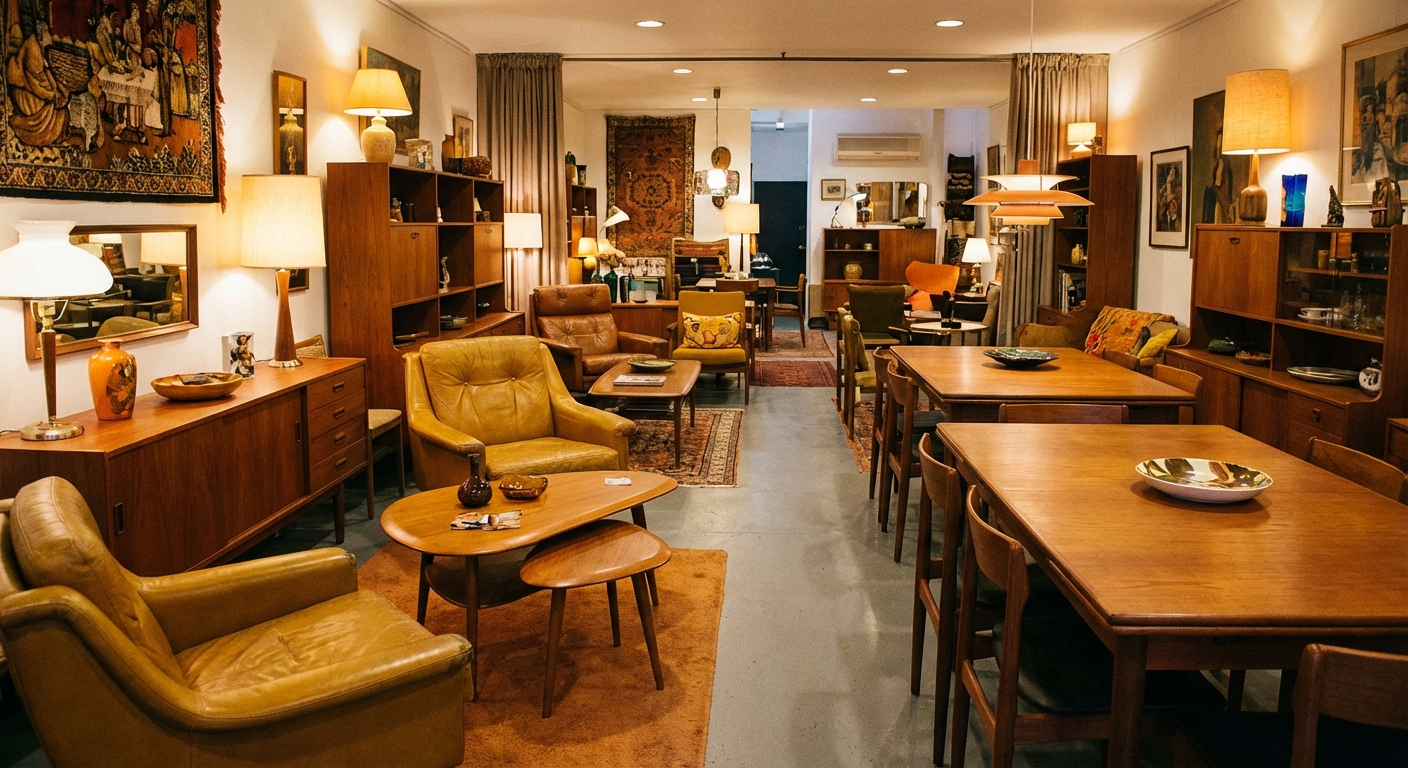 Vintage furniture showroom