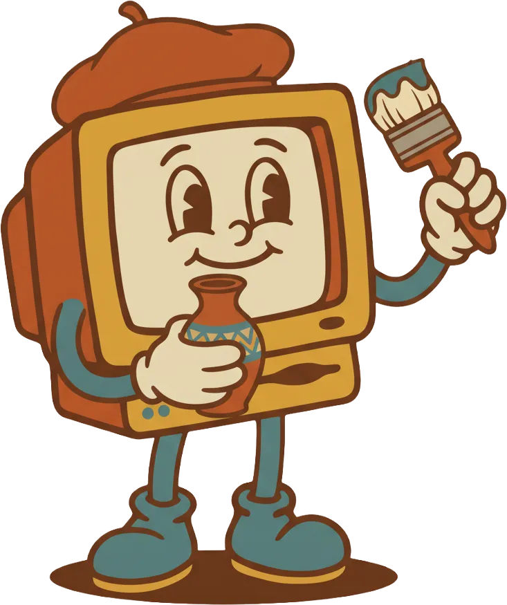 Lou mascot for artisan and maker websites