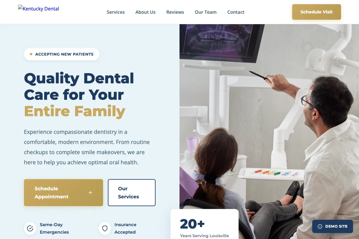 Kentucky Dental Care website preview