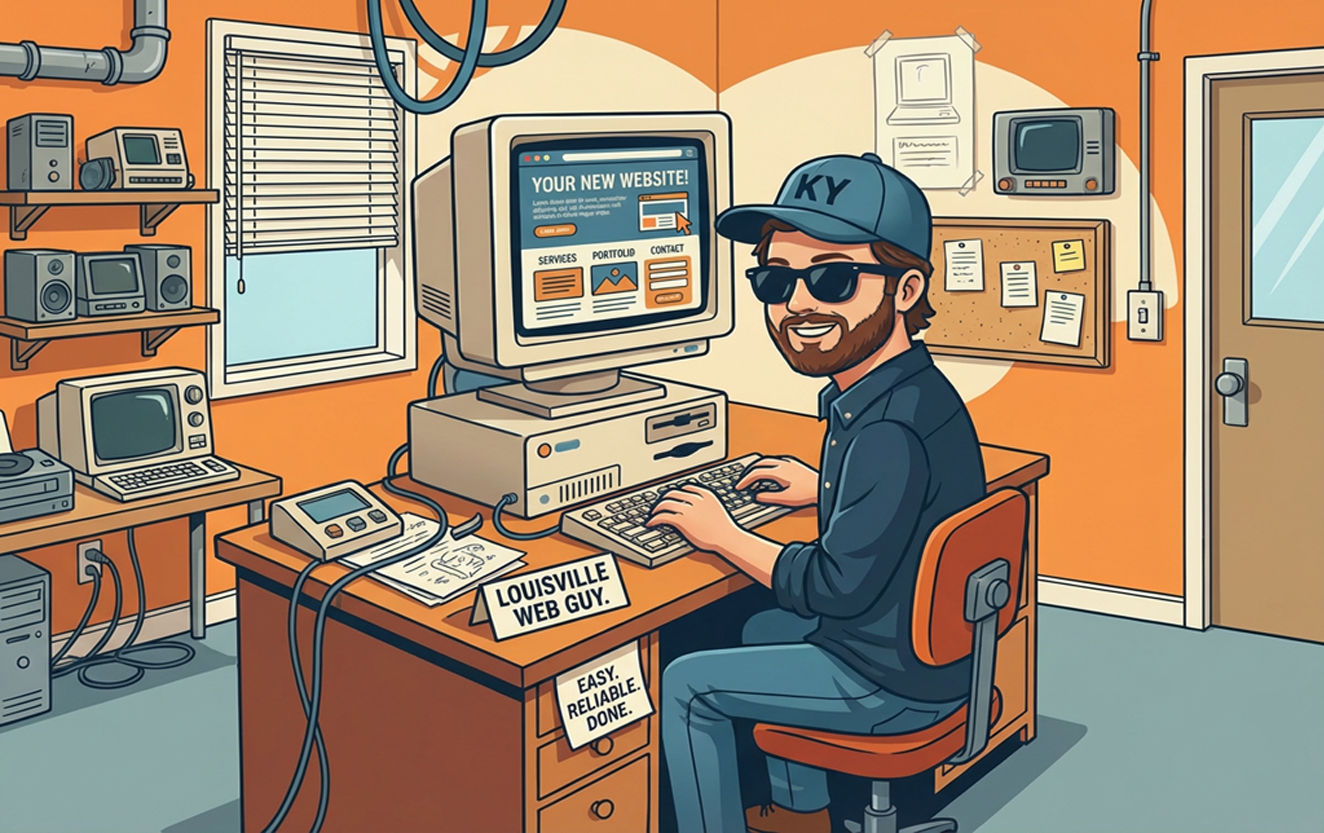 Louisville Web Guy mascot